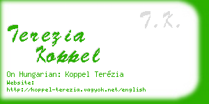 terezia koppel business card